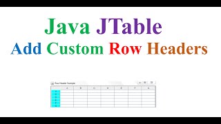 Java JTable Ep03  Add Custom Vertical Row Headers [upl. by Anibas633]