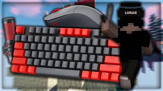 Thocky Keyboard  Mouse Sounds ASMR Handcam  Sweaty Hypixel Bedwars [upl. by Eustashe719]