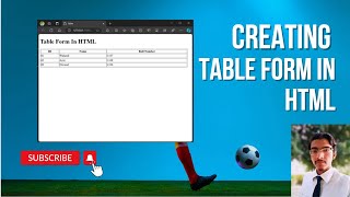 How To Create table In HTML [upl. by Hackett]