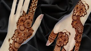 Top Two Mehndi Design For Back Side ll Easy Latest Arabic Mehndi Designs ll latest Mehndi Designs [upl. by Wynny]