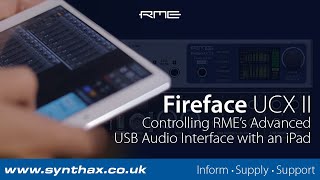 RME Fireface UCX II iPad control with RMEs Advanced USB Audio Interface [upl. by Leiuqese]