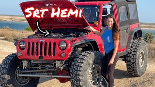 First Drive In Our 64 Hemi Swap Jeep Wrangler [upl. by Hgielanna]