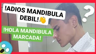 ¿COMO tener una MANDÍBULA CUADRADA y FUERTE ADIOS MANDIBULA débil👋FUNCIONA [upl. by Oderf]