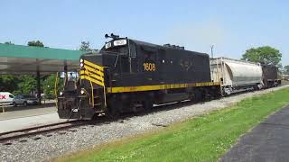 Railfanning Walkerton Indiana 5232023  Pioneer Railway Shortline GP16s 2 [upl. by Onabru]