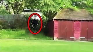 12 Scariest Slender Man Sightings Caught on Tape [upl. by Carolin903]