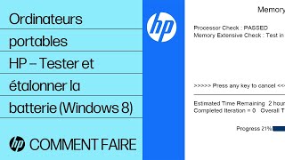 Ordinateurs portables HP  Tester et étalonner la batterie Windows 8 [upl. by Jaeger]