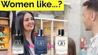 Women react to Acqua di Gio Parfum Profondo and Eau de Parfum [upl. by Marino107]