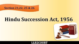 EnglishHindu Succession Act1956  Section 21222526 [upl. by Liahcim570]