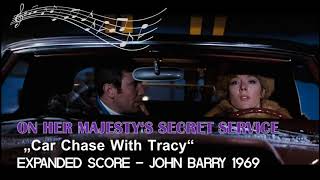 On Her Majestys Secret Service Expanded Score  quotCar Chase With Tracyquot  John Barry 1969 [upl. by Bocock]