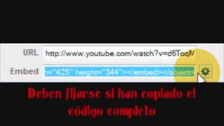 Tutorial como insertar un video en tu perfil chatango [upl. by Alexandro]