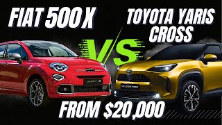 Fiat500x VS Toyota Yaris Cross car [upl. by Lennod]