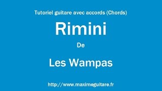 Rimini Les Wampas  Tutoriel guitare avec accords et partition en description Chords [upl. by Aihsek]