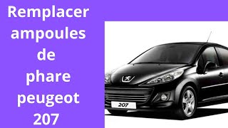 remplacer les ampoules de phare Peugeot 207 [upl. by Balf221]