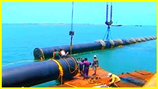 HDPE PIPE  The largest HDPE pipe installation process [upl. by Glad]