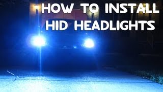 How To Install HID Headlights Conversion Kit DIY [upl. by Eiramnna]