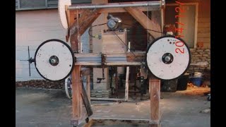 Homemade Wood Bandsaw mill walk around [upl. by Asus962]