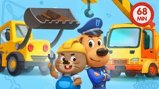 Construction Engineer and Policeman  Safety Tips  Kids Cartoons  Sheriff Labrador [upl. by Assina]