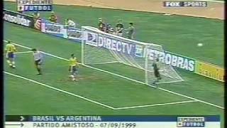 Brasil vs Argentina amistoso 1999 [upl. by Ahsenev]