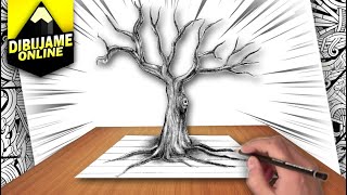 COMO DIBUJAR UN ARBOL SIN HOJAS [upl. by Breanne]