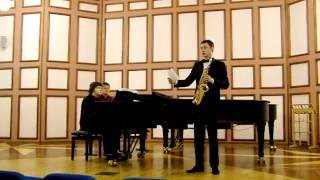 P Hindemith  saxophone Sonata  Nikita Zimin [upl. by Aniri358]