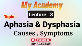 Myacademy  Aphasia amp Dysphasia  Causes  Symptoms [upl. by Macmullin]