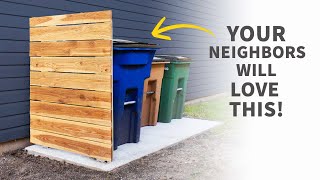 Hide Your Trash Cans With This Easy DIY  Privacy Fence with plans [upl. by Gnik]