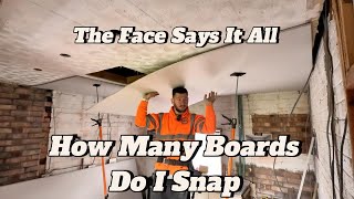 Plasterboarding A Ceiling Part5 diytips [upl. by Nylzzaj]