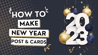 How to make New Year Poster in Mobile Canva Tutorial [upl. by Shwalb]