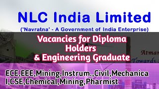 NLC Vacancy Vacancy Graduate Engineers and Diploma Holders Must Watch [upl. by Rosene477]