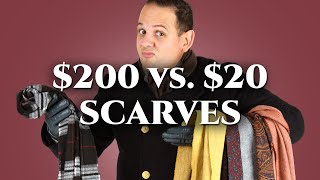 20 vs 200 Scarves  Style Hallmarks of a Quality Mens Scarf [upl. by Enale]