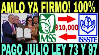 YA LLEGO AQUÍ PAGO 100 PENSIÓN IMSS ISSSTE PENSIONADOS Y JUBILADOS NUEVA FECHA AMLO 10000 [upl. by Donalt]