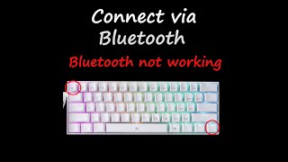 How to connect the Redragon Draconic keyboard to the bluetooth Bluetooth not working connecting [upl. by Odnarb]