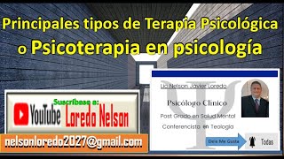 Psicología Tipos de Terapias Psicológicas [upl. by Pruter294]