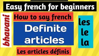 French voice  French definite articles  Episode 7 How to say definite articles in french [upl. by Aneerehs]