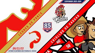 🎥Liga de Béisbol Profesional Roberto Clemente🇵🇷 Leones de Ponce 🆚 Criollos de Caguas⚾️ [upl. by Yelbmik61]