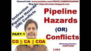 Pipeline Conflicts  Pipeline Hazards  Pipeline Hazards and its types  Hazards  CO  CA  COA [upl. by Ffilc]