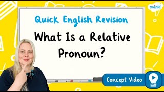 What Is a Relative Pronoun  KS2 English Concept for Kids [upl. by Bay129]