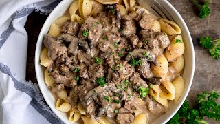 Slow Cooker Beef Stroganoff [upl. by Eilata]