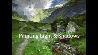 Master study of Lights amp Shadows after E H Comptons landscape oil painting of the Swiss Alps [upl. by Nwahsav]