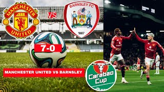 Manchester United vs Barnsley 70 Live Stream Carabao Cup Football EFL Match Score Highlights Utd [upl. by Nehgaem]