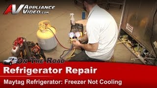 Maytag Refrigerator Repair  Freezer Not Cooling  Compressor Kit [upl. by Vesta6]