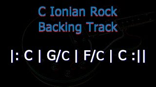 C Ionian Rock Backing Track [upl. by Deb]