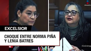 Acalorada discusión entre las ministras Norma Piña y Lenia Batres por reforma judicial [upl. by Baelbeer]