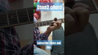 Guitar Lesson D sus2 chords shorts guitar guitarlesson beginners hindi ytshorts [upl. by Burris]