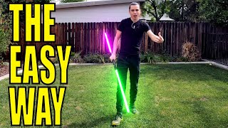 Learn How To Spin A Staff Lightsaber The EASY Way Bo Staff Spin Tutorial [upl. by Salzhauer]