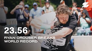 Ryan Crouser Breaks World Record In Shot Put At Los Angeles Grand Prix [upl. by Refotsirc]