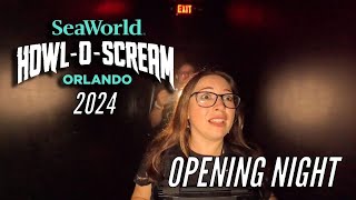 HowlOScream Orlando Opening Night 2024  Seaworld Orlando Haunted Houses Food and MORE [upl. by Strain]