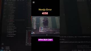 Npm run dev error solution  error 4058 ai nextjs13 facts coding shorts error viralvideo [upl. by Gnol]