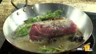 Pan roasted pork tenderloin goes gourmet [upl. by Dirgni]