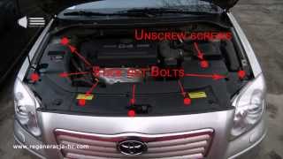 How to remove the headlight Toyota Avensis  Regeneration headlamps  removal [upl. by Ariat700]